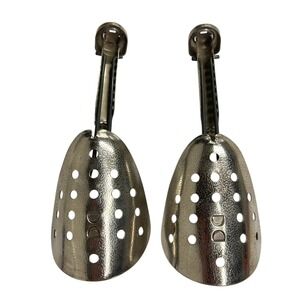 EKCO Metal Adjustable Shoe Trees OS Silver Industrial Mid-Century Modern Vintage